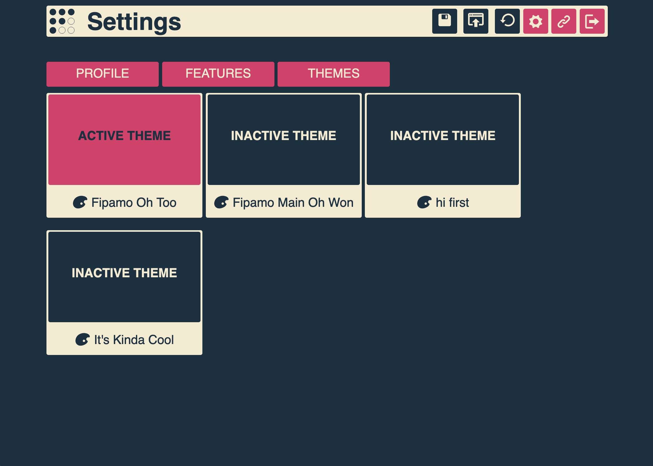 Settings Themes